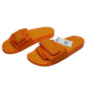 ADIDAS PHARRELL HUMANRACE CHANCLETAS HU SLIDE BRIGHT ORANGE FV7261 MEN SIZE - 10